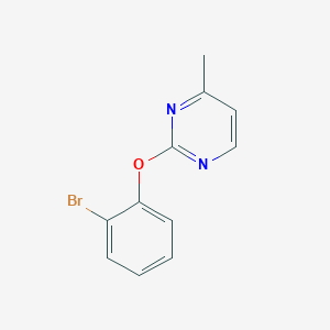 molecular formula C11H9BrN2O B8394351 2-(2-Bromophenoxy)-4-methylpyrimidine 