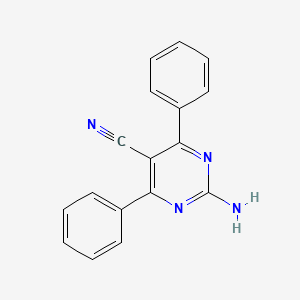 molecular formula C17H12N4 B8394365 2-Amino-4,6-diphenylpyrimidine-5-carbonitrile 