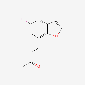 molecular formula C12H11FO2 B8394376 4-(5-Fluorobenzofur-7-yl)-2-butanone 