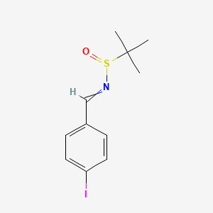 molecular formula C11H14INOS B8394381 N-(4-iodobenzylidene)-2-methylpropane-2-sulfinamide 