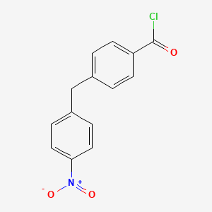 molecular formula C14H10ClNO3 B8394388 4-(4-Chlorocarbonylbenzyl)-nitrobenzene 