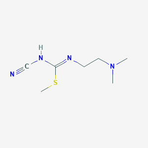 molecular formula C7H14N4S B8394415 1-[2-(Dimethylamino)ethyl]-2-methyl-3-cyanoisothiourea 