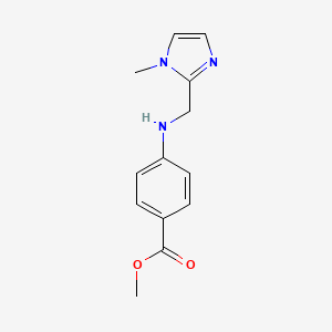 molecular formula C13H15N3O2 B8394422 Methyl 4-{[(1-methylimidazol-2-yl)methyl]amino}benzoate 