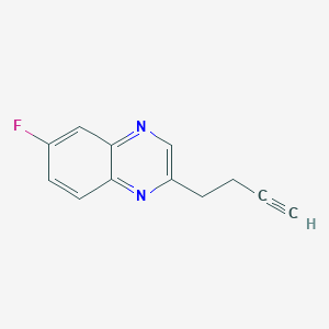 molecular formula C12H9FN2 B8394432 2-But-3-ynyl-6-fluoro-quinoxaline 