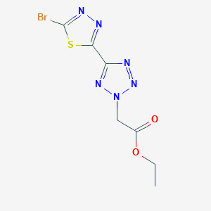 molecular formula C7H7BrN6O2S B8394442 Ethyl [5-(5-bromo-1,3,4-thiadiazol-2-yl)-2H-tetrazol-2-yl]acetate 