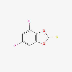 molecular formula C7H2F2O2S B8394449 4,6-Difluorobenzo[d][1,3]dioxole-2-thione 