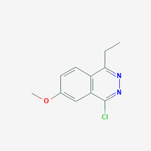 molecular formula C11H11ClN2O B8394456 1-Chloro-4-ethyl-7-methoxyphthalazine 