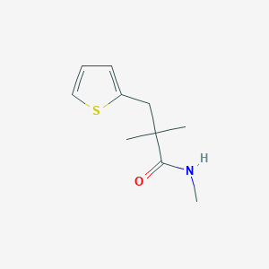 molecular formula C10H15NOS B8394480 2,2,N-Trimethyl-3-thiophen-2-yl-propionamide 