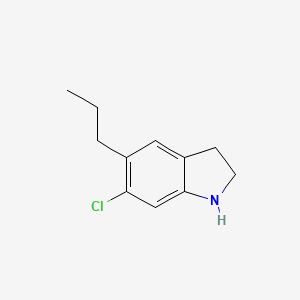 molecular formula C11H14ClN B8394493 6-Chloro-5-propylindoline 