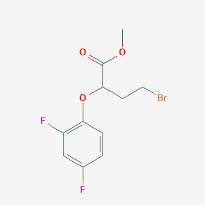 molecular formula C11H11BrF2O3 B8394529 4-Bromo-2-(2,4-difluoro-phenoxy)-butyric acid methyl ester 