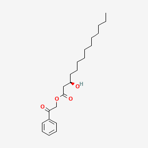 molecular formula C22H34O4 B8394543 (R)-2-Oxo-2-phenylethyl 3-hydroxytetradecanoate CAS No. 87357-65-1