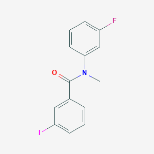 molecular formula C14H11FINO B8394582 N-(3-fluorophenyl)-3-iodo-N-methylbenzamide 