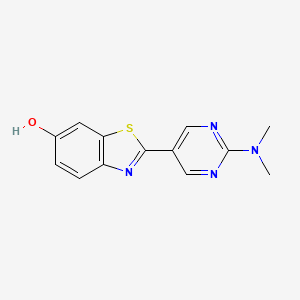 molecular formula C13H12N4OS B8394614 2-[2-(Dimethylamino)pyrimidin-5-yl]-1,3-benzothiazol-6-ol 