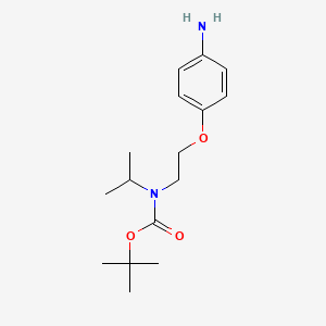 molecular formula C16H26N2O3 B8394686 [2-(4-Amino-phenoxy)-ethyl]-isopropyl-carbamic acid tert-butyl ester 