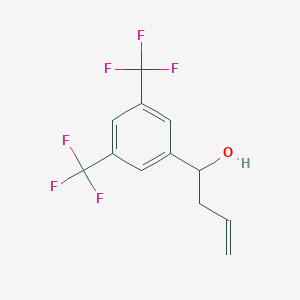 molecular formula C12H10F6O B8394700 1-[3,5-Bis(trifluoromethyl)phenyl]-3-butene-1-ol 