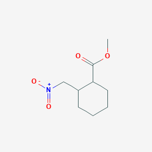 molecular formula C9H15NO4 B8394705 2-Nitromethyl-cyclohexanecarboxylic acid methyl ester 