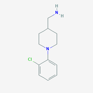 molecular formula C12H17ClN2 B8394712 1-[1-(2-Chlorophenyl)piperid-4-yl]methylamine 