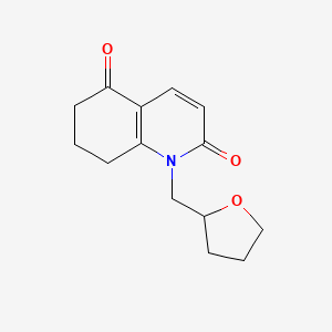 molecular formula C14H17NO3 B8394718 1-tetrahydrofurfuryl-7,8-dihydro-2,5(1H,6H)-quinolinedione 