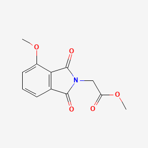 molecular formula C12H11NO5 B8394728 Methyl 2-(4-methoxy-1,3-dioxoisoindolin-2-yl)acetate 