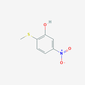 molecular formula C7H7NO3S B8394732 2-Methylthio-5-nitrophenol 