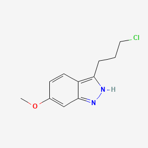 molecular formula C11H13ClN2O B8394735 3-(3-chloropropyl)-6-methoxy-2H-indazole 