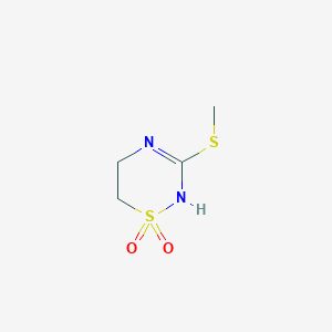 molecular formula C4H8N2O2S2 B8394740 3-Methylthio-5,6-dihydro-1,2,4-thiadiazine-1,1-dioxide 