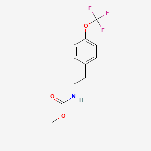 molecular formula C12H14F3NO3 B8394766 Ethyl 4-(trifluoromethoxy)phenethylcarbamate 