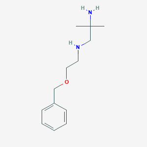 molecular formula C13H22N2O B8394785 2-(2-Benzyloxyethylamino)-1,1-dimethylethylamine 