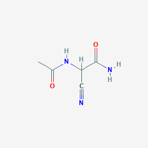 molecular formula C5H7N3O2 B083948 2-Acetilamino-2-cianoacetamida CAS No. 14056-39-4