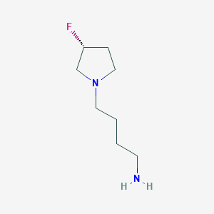 molecular formula C8H17FN2 B8394810 (R)-4-(3-fluoropyrrolidin-1-yl)butan-1-amine CAS No. 1256276-48-8
