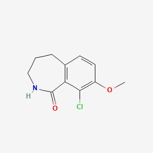 molecular formula C11H12ClNO2 B8394817 9-chloro-8-methoxy-2,3,4,5-tetrahydro-1H-2-benzazepin-1-one 