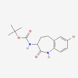 molecular formula C15H19BrN2O3 B8394824 tert-butyl (7-bromo-2-oxo-2,3,4,5-tetrahydro-1H-benzo[b]azepin-3-yl)carbamate 