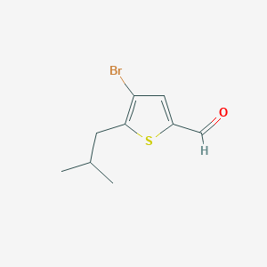 molecular formula C9H11BrOS B8394850 4-Bromo-5-isobutylthiophene-2-carbaldehyde 