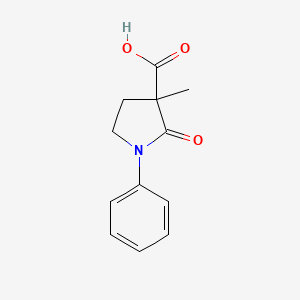 molecular formula C12H13NO3 B8394860 3-Methyl-2-oxo-1-phenylpyrrolidine-3-carboxylic acid 
