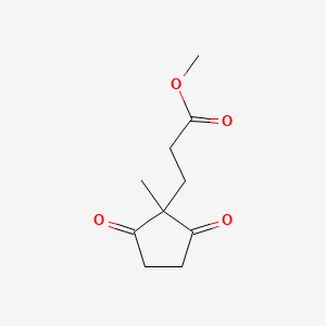 molecular formula C10H14O4 B8394875 2-Methyl-2-(beta-carbomethoxyethyl)cyclopentan-1,3-dione 