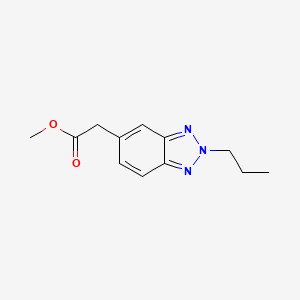 molecular formula C12H15N3O2 B8394908 Methyl (2-propylbenzotriazol-5-yl)acetate 