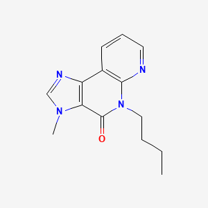 4H-Imidazo(4,5-c)(1,8)naphthyridin-4-one, 3,5-dihydro-5-butyl-3-methyl-