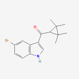 molecular formula C16H18BrNO B8394946 (5-Bromo-1H-indol-3-yl)-(2,2,3,3-tetramethyl-cyclopropyl)-methanone 
