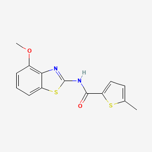 molecular formula C14H12N2O2S2 B8394954 5-Methyl-thiophene-2-carboxylic acid (4-methoxy-benzothiazol-2-yl)-amide 