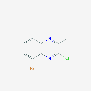 molecular formula C10H8BrClN2 B8394970 5-Bromo-3-chloro-2-ethylquinoxaline 