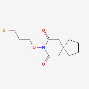 molecular formula C12H18BrNO3 B8394973 8-(3-Bromopropyloxy)-8-azaspiro[4.5]decan-7,9-dione 