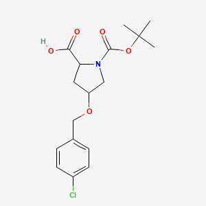 molecular formula C17H22ClNO5 B8394989 (4R)-1-Boc-4-(4-chlorobenzyloxy)-L-proline 