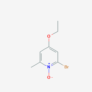 molecular formula C8H10BrNO2 B8394996 2-Bromo-6-methyl-4-ethoxy-pyridine 1-oxide 
