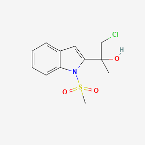 1-Chloro-2-(1-methanesulfonyl-1H-indol-2-yl)-propan-2-ol