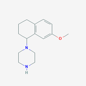 molecular formula C15H22N2O B8395097 (7-Methoxytetralin-1-yl)piperazine 