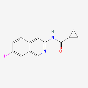 molecular formula C13H11IN2O B8395108 N-(7-iodoisoquinolin-3-yl)cyclopropanecarboxamide 