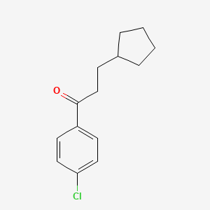 1-(4-Chlorophenyl)-3-cyclopentylpropan-1-one