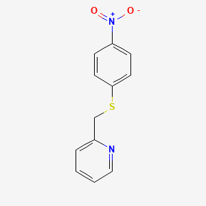 molecular formula C12H10N2O2S B8395159 2-[[(4-Nitrophenyl)sulfanyl]methyl]pyridine 