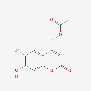 molecular formula C12H9BrO5 B8395167 6-Bromo-7-hydroxycoumarin-4-ylmethyl acetate 