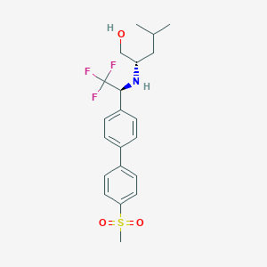 (2S)-4-methyl-2-({(1S)-2,2,2-trifluoro-1-[4'-(methylsulfonyl)-1,1'-biphenyl-4-yl]ethyl}amino)pentan-1-ol